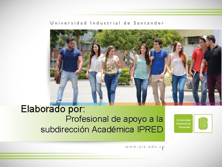 Elaborado por: Profesional de apoyo a la subdirección Académica IPRED ( 