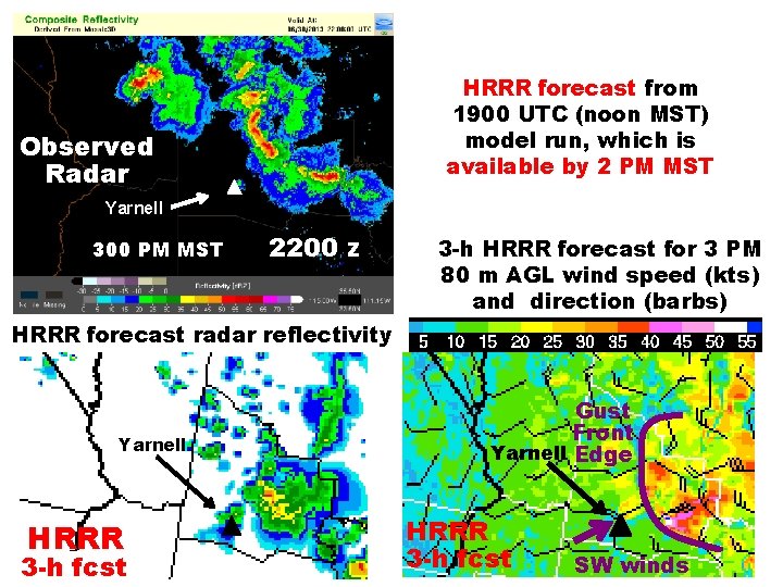 HRRR forecast from 1900 UTC (noon MST) model run, which is available by 2