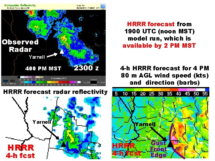 HRRR forecast from 1900 UTC (noon MST) model run, which is available by 2