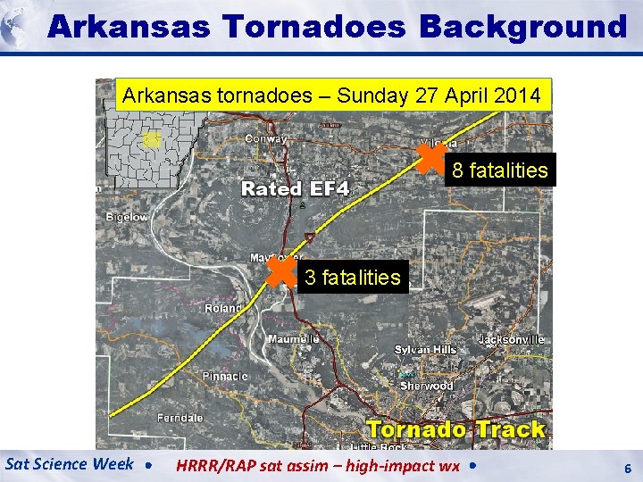 HRRR (and HRRR RAP) Milestones Future Background Milestones Arkansas Tornadoes Arkansas tornadoes – Sunday