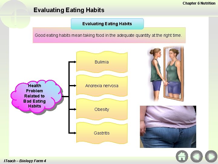 Chapter 6 Nutrition Evaluating Eating Habits Good eating habits mean taking food in the