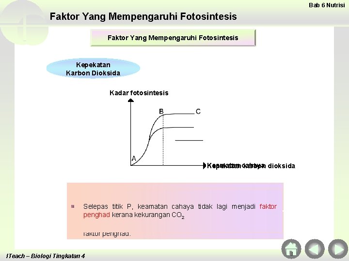 Bab 6 Nutrisi Faktor Yang Mempengaruhi Fotosintesis Kepekatan Keamatan Cahaya Karbon Dioksida Kadar fotosintesis