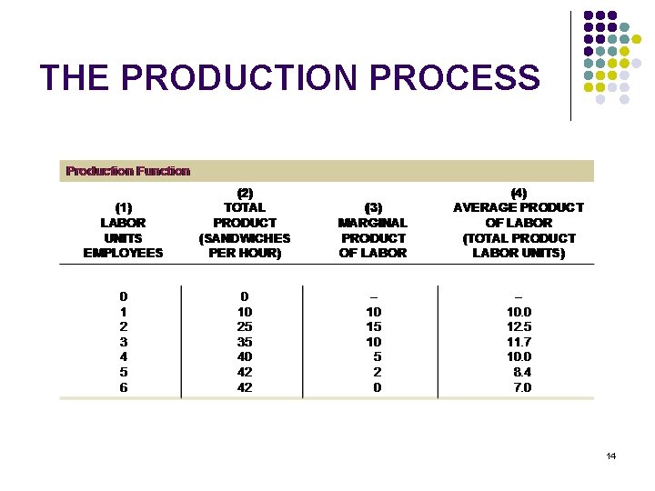 The Production Process The Behavior of ProfitMaximizing Firms