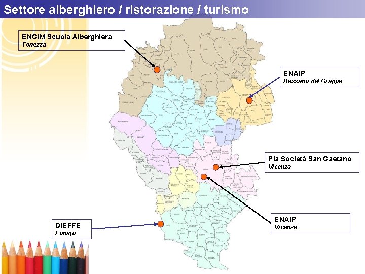 Settore alberghiero / ristorazione / turismo ENGIM Scuola Alberghiera Tonezza ENAIP Bassano del Grappa