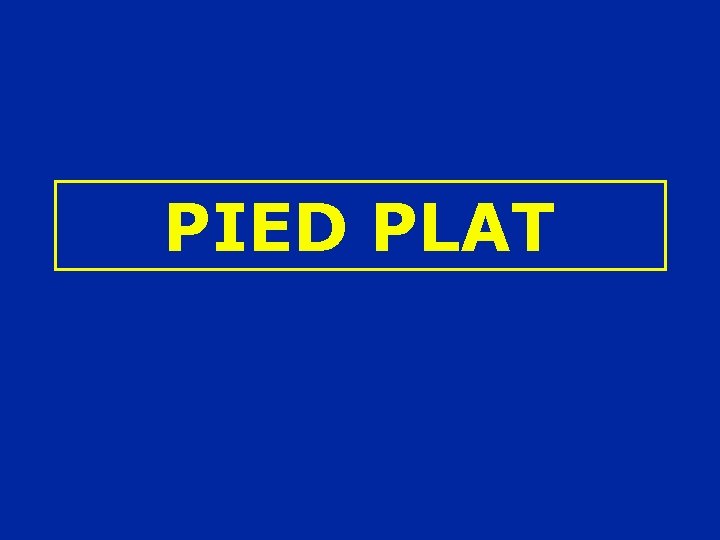 PIED PLAT 