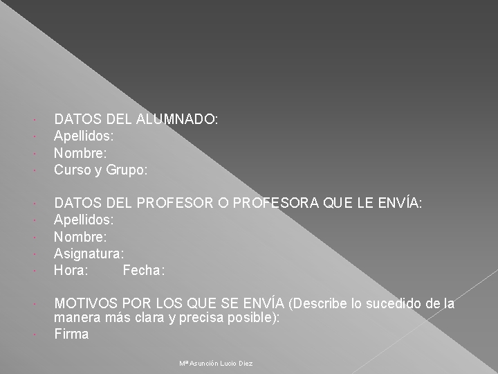  DATOS DEL ALUMNADO: Apellidos: Nombre: Curso y Grupo: DATOS DEL PROFESOR O PROFESORA