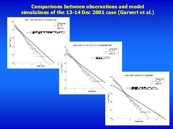 Comparisons between observations and model simulations of the 13 -14 Dec 2001 case (Garvert