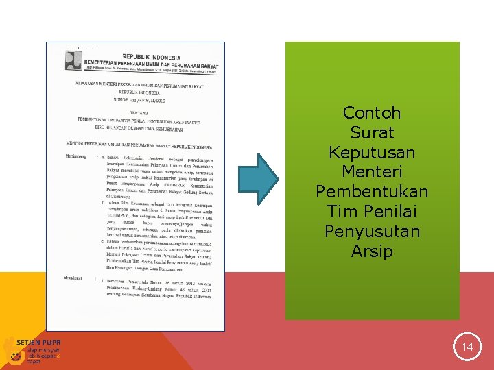 Contoh Surat Keputusan Menteri Pembentukan Tim Penilai Penyusutan Arsip 14 