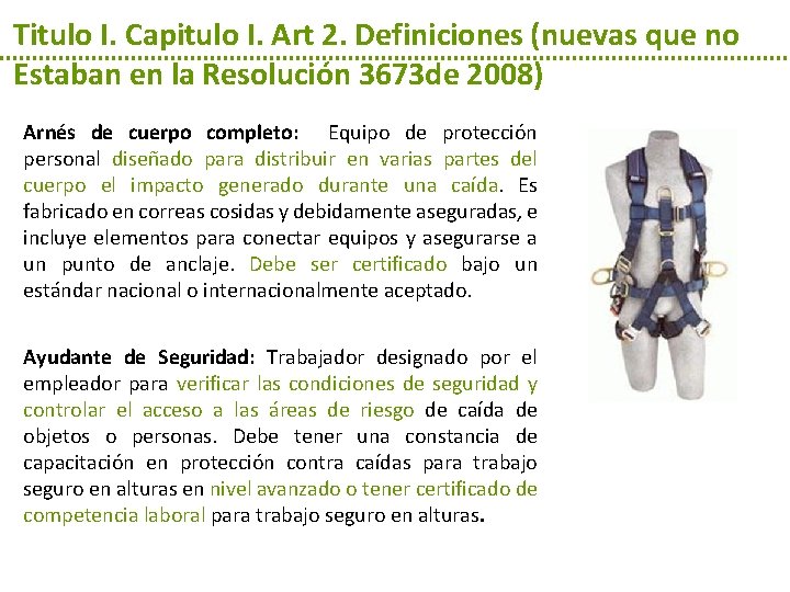 Titulo I. Capitulo I. Art 2. Definiciones (nuevas que no Estaban en la Resolución