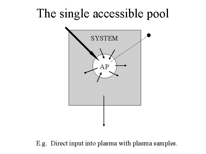 The single accessible pool SYSTEM AP E. g. Direct input into plasma with plasma