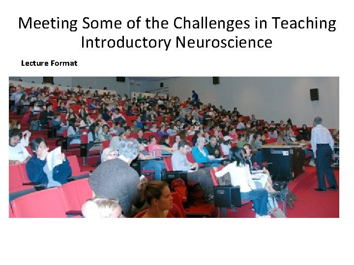 Meeting Some of the Challenges in Teaching Introductory Neuroscience Lecture Format 