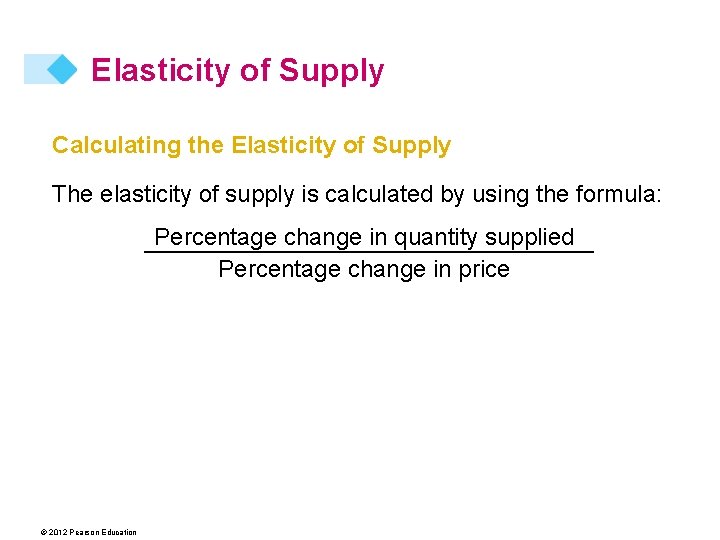 Elasticity of Supply Calculating the Elasticity of Supply The elasticity of supply is calculated