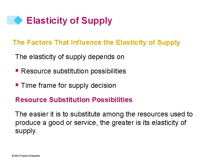 Elasticity of Supply The Factors That Influence the Elasticity of Supply The elasticity of