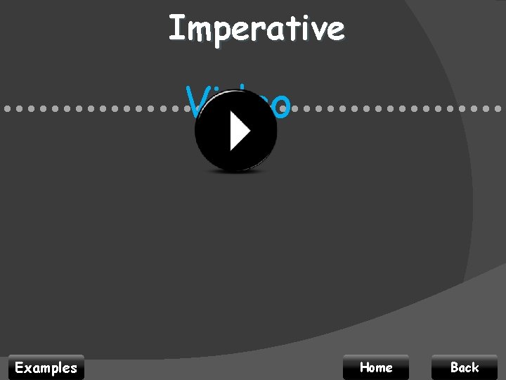 Imperative Video • • • • • • • • • • • Examples