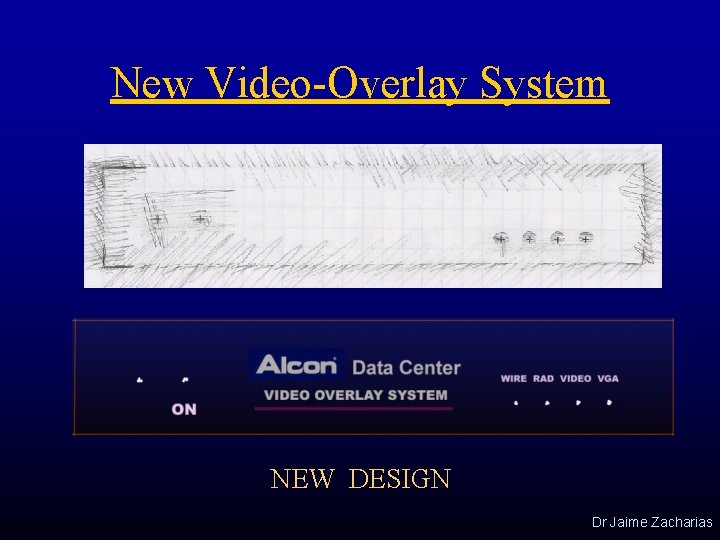 New Video-Overlay System NEW DESIGN Dr Jaime Zacharias 