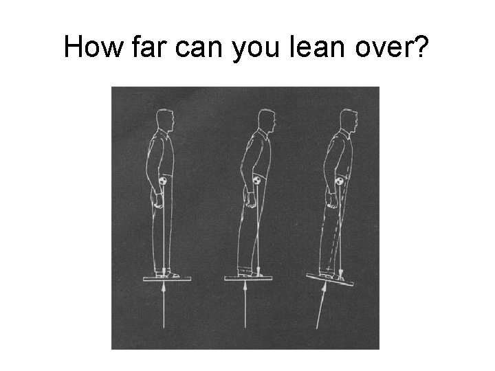 How far can you lean over? 