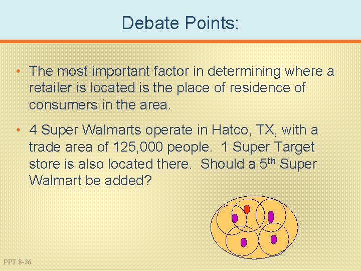 Debate Points: • The most important factor in determining where a retailer is located