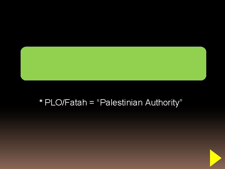 PLO/Fatah = Iran * * PLO/Fatah = “Palestinian Authority” 