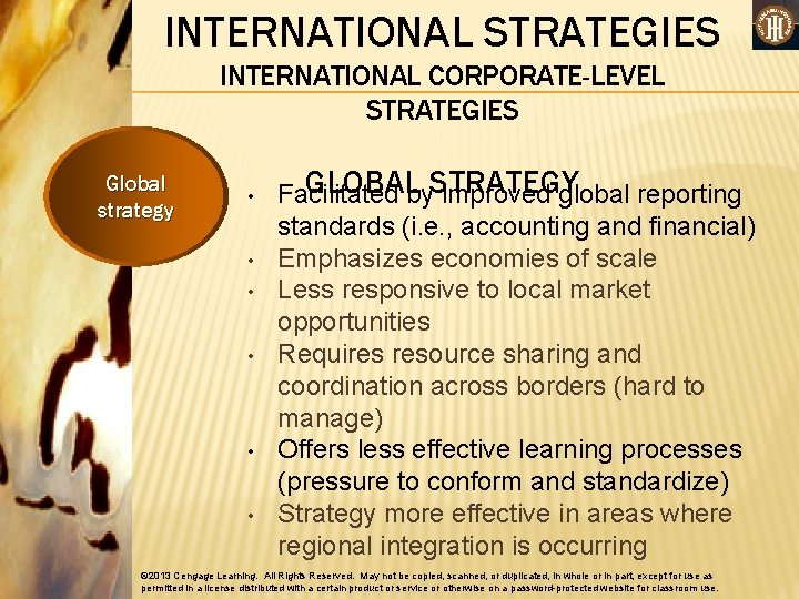 INTERNATIONAL STRATEGIES INTERNATIONAL CORPORATE-LEVEL STRATEGIES Global strategy • • • GLOBAL STRATEGY Facilitated by