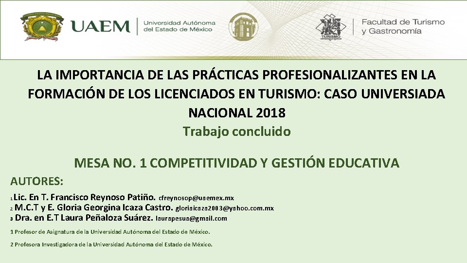 LA IMPORTANCIA DE LAS PRÁCTICAS PROFESIONALIZANTES EN LA FORMACIÓN DE LOS LICENCIADOS EN TURISMO: