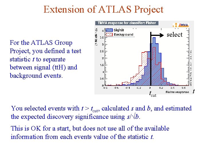 Extension of ATLAS Project select For the ATLAS Group Project, you defined a test