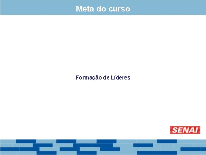 Meta do curso Formação de Líderes 