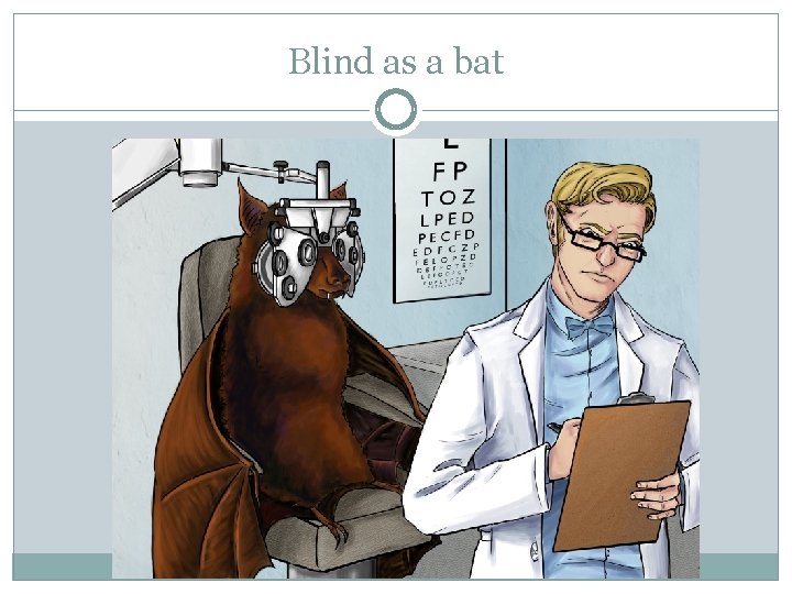 Blind as a bat 