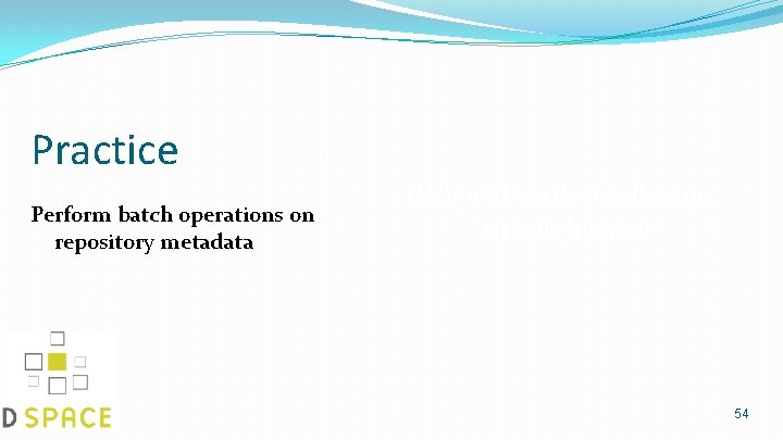 Practice Perform batch operations on repository metadata (We will walk & talk you through