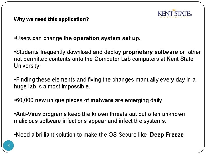 Why we need this application? • Users can change the operation system set up.