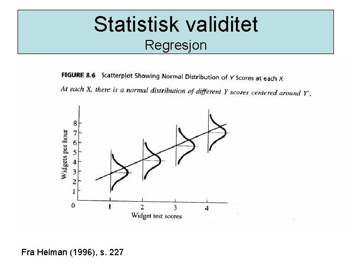 Statistisk validitet Regresjon Fra Heiman (1996), s. 227 