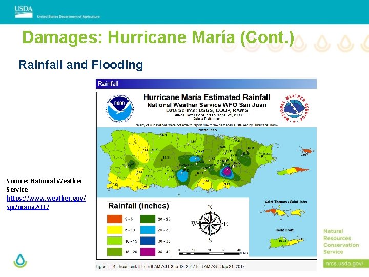 Damages: Hurricane María (Cont. ) Rainfall and Flooding Source: National Weather Service https: //www.