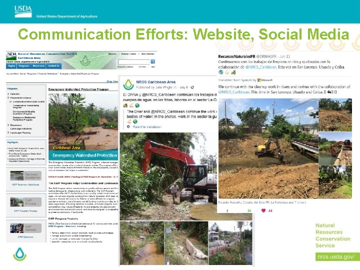 Communication Efforts: Website, Social Media 