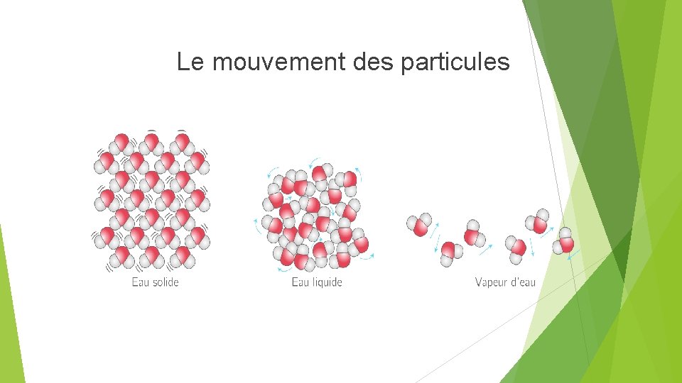 Le mouvement des particules 