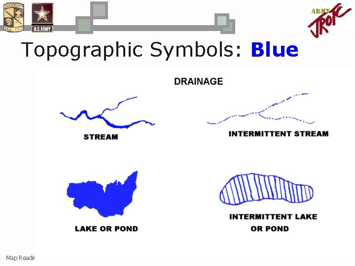 Topographic Symbols: Blue Map Reading I 