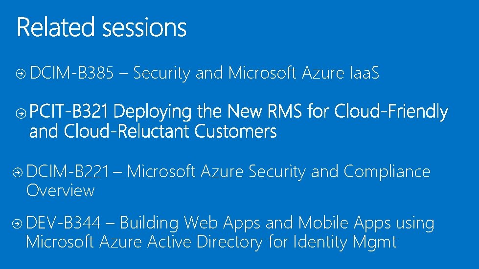 DCIM-B 385 – Security and Microsoft Azure Iaa. S DCIM-B 221 – Microsoft Azure DCIM-B 385 – Security and Microsoft Azure Iaa. S DCIM-B 221 – Microsoft Azure