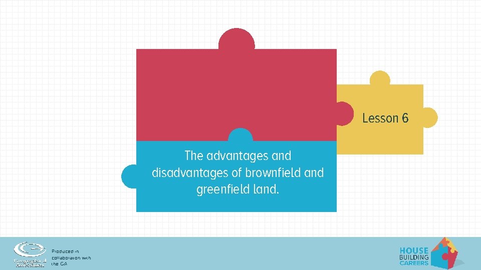 Lesson 6 The advantages and disadvantages of brownfield and greenfield land. Produced in collaboration