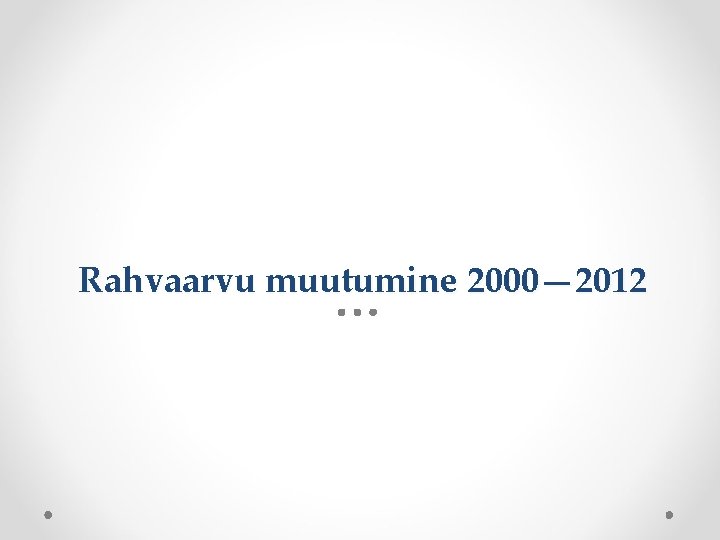 Rahvaarvu muutumine 2000— 2012 