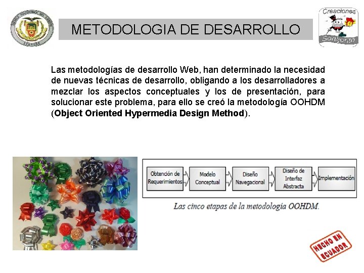 METODOLOGIA DE DESARROLLO Las metodologías de desarrollo Web, han determinado la necesidad de nuevas