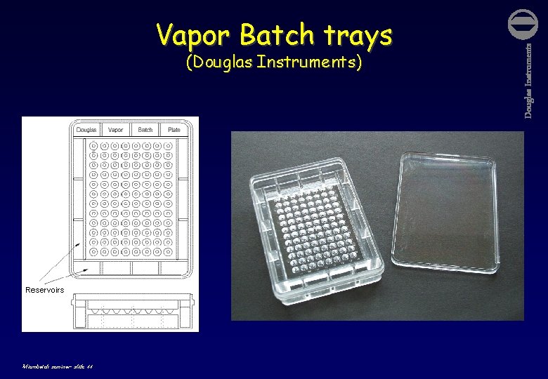 (Douglas Instruments) Microbatch seminar- slide 44 Douglas Instruments Vapor Batch trays 