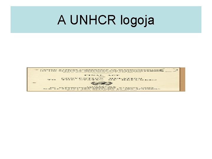 A UNHCR logoja 