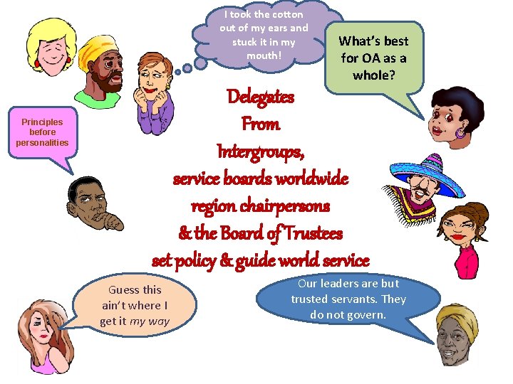 I took the cotton out of my ears and stuck it in my mouth!