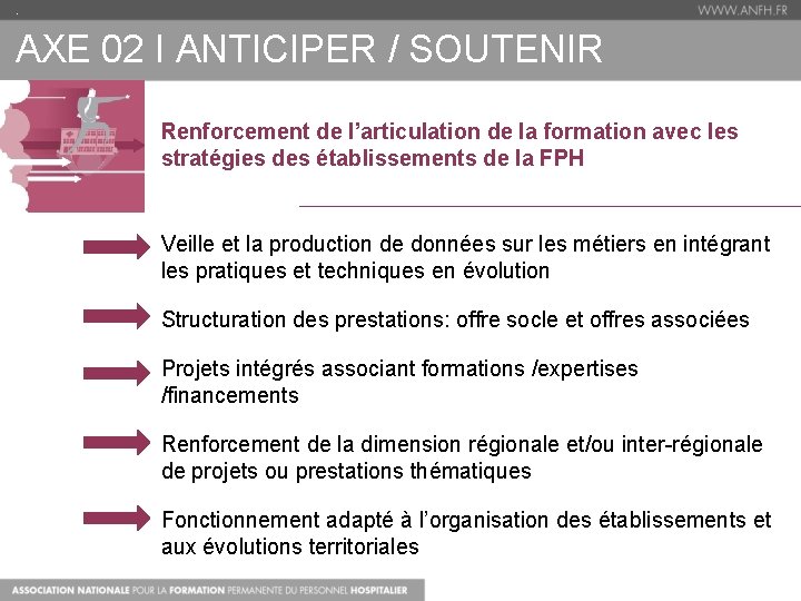 . AXE 02 I ANTICIPER / SOUTENIR Renforcement de l’articulation de la formation avec