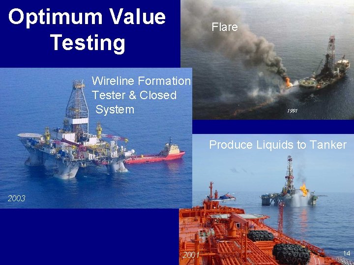 Optimum Value Testing Flare Wireline Formation Tester & Closed System 1991 Produce Liquids to