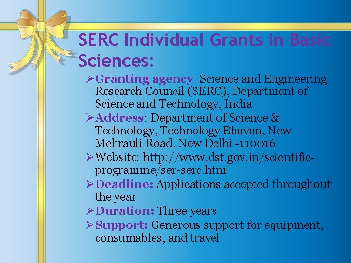 National Funding Agency Research Grants NATIONAL FUNDING AGENCY