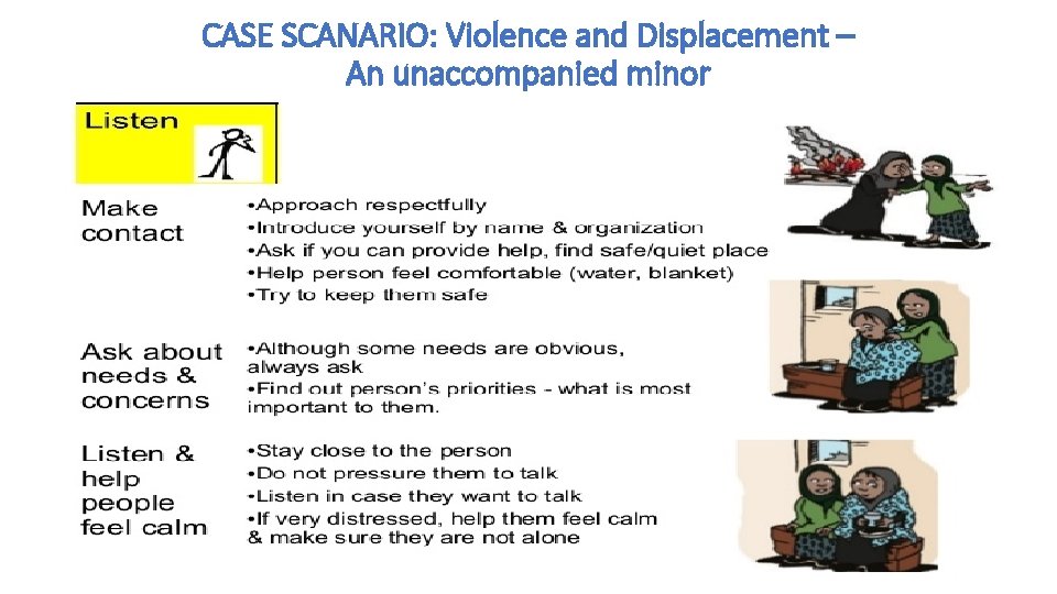 CASE SCANARIO: Violence and Displacement – An unaccompanied minor CASE SCANARIO: Violence and Displacement – An unaccompanied minor