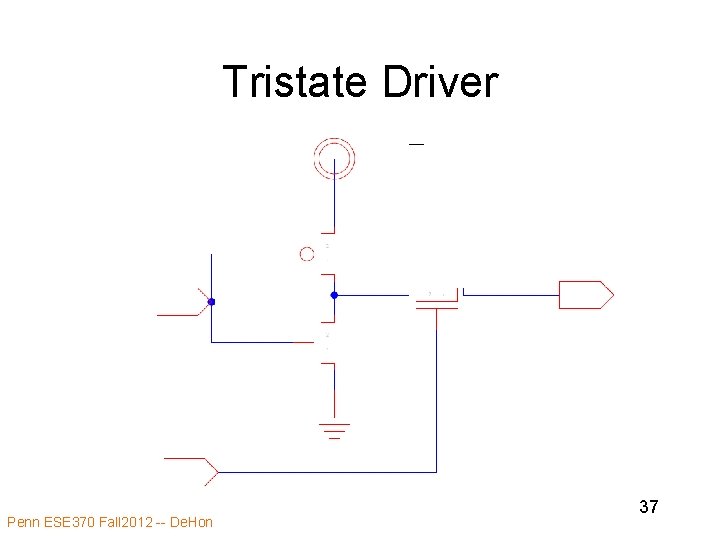 Tristate Driver Penn ESE 370 Fall 2012 -- De. Hon 37 Tristate Driver Penn ESE 370 Fall 2012 -- De. Hon 37