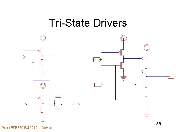 Tri-State Drivers Penn ESE 370 Fall 2012 -- De. Hon 38 Tri-State Drivers Penn ESE 370 Fall 2012 -- De. Hon 38