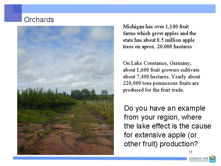 Orchards Michigan has over 1, 100 fruit farms which grow apples and the state