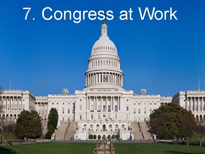 7. Congress at Work 