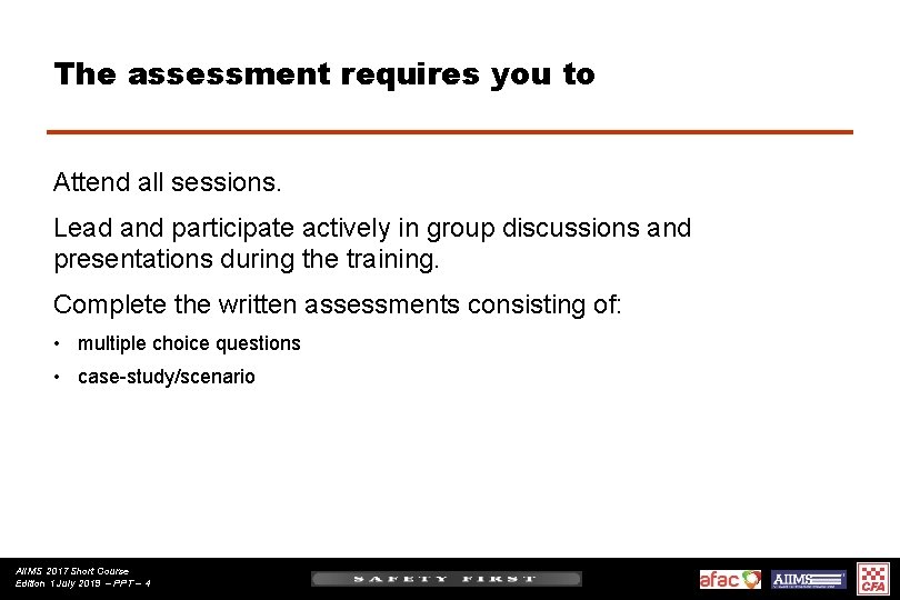 The assessment requires you to Attend all sessions. Lead and participate actively in group